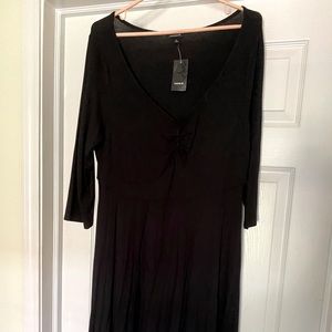 NWT Torrid Sweetheart Black Skater Dress Sz 1